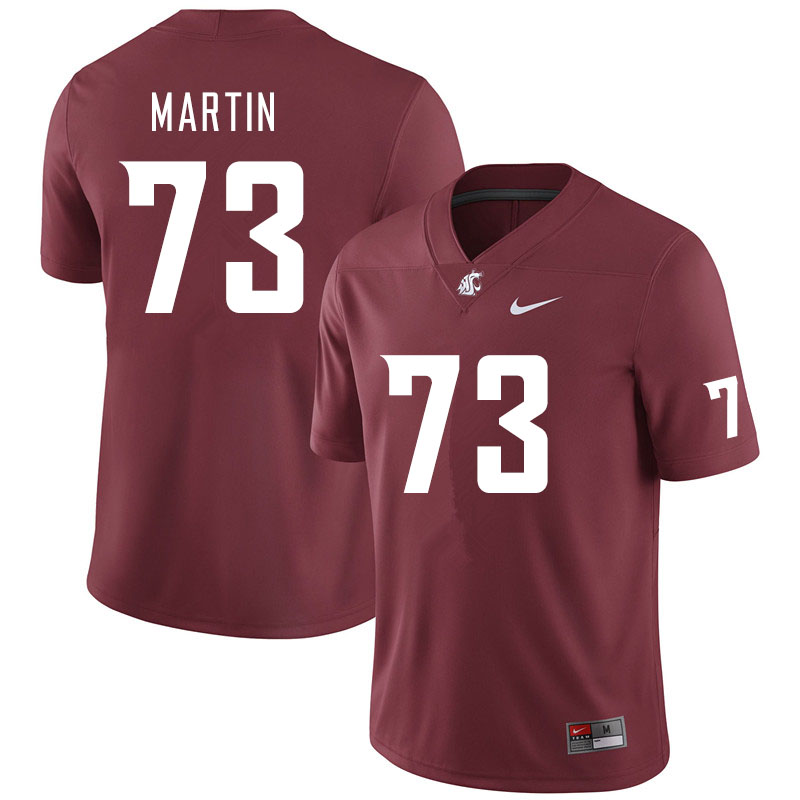 Washington State Cougars #73 Austin Martin College Football Jerseys Sale-Crimson